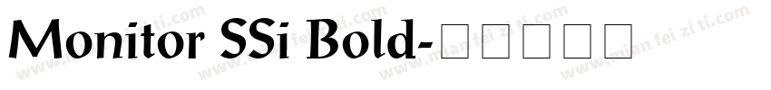 Monitor SSi Bold字体转换